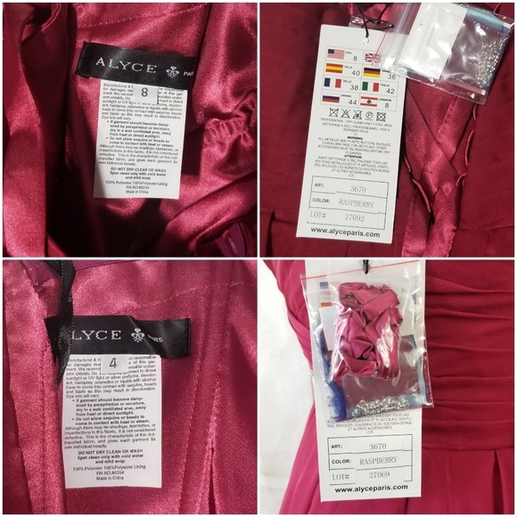 Alyce Paris Strapless Short Ruched Chiffon Dress - Picture 6 of 8